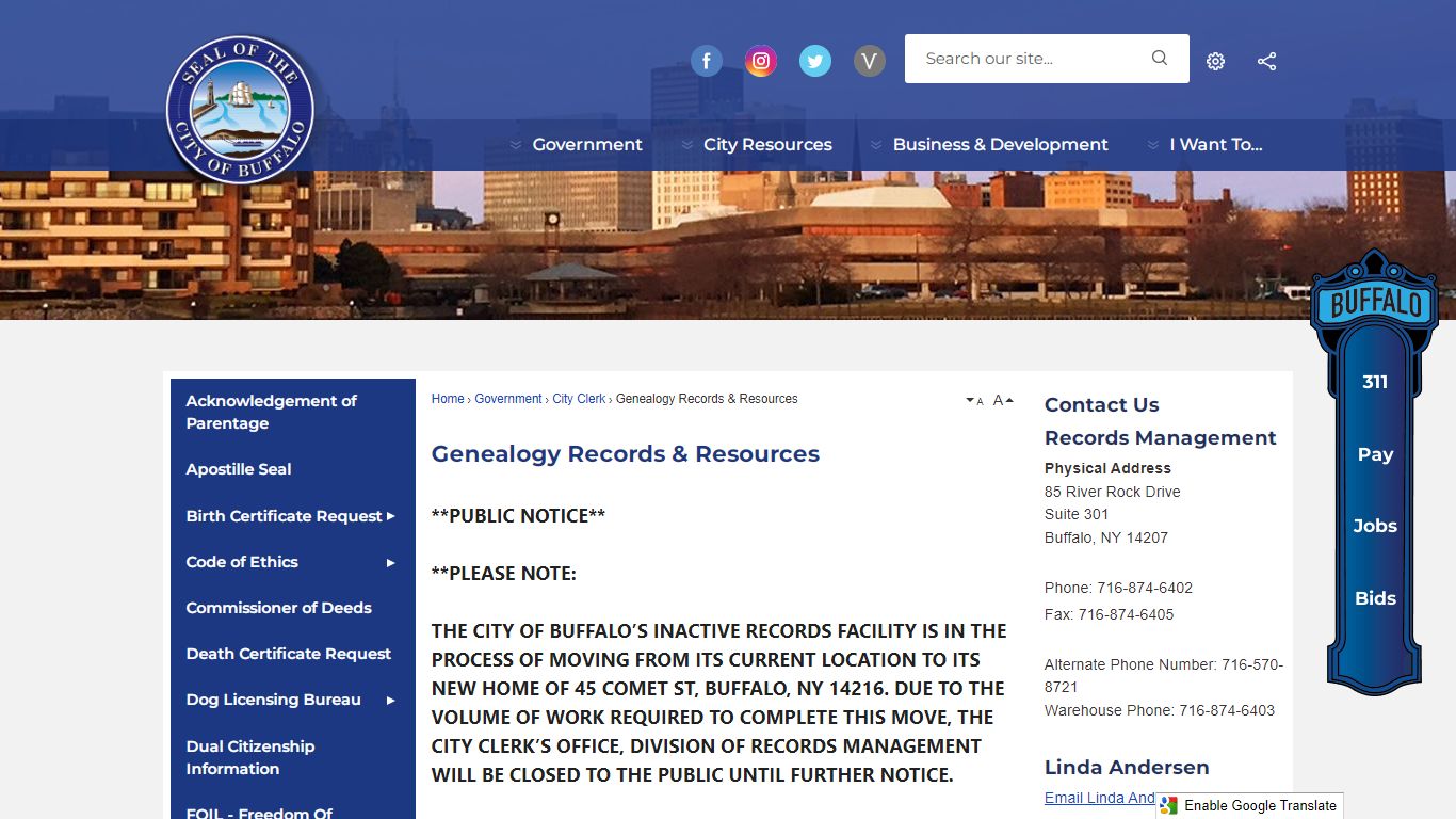 Genealogy Records & Resources - Buffalo, NY