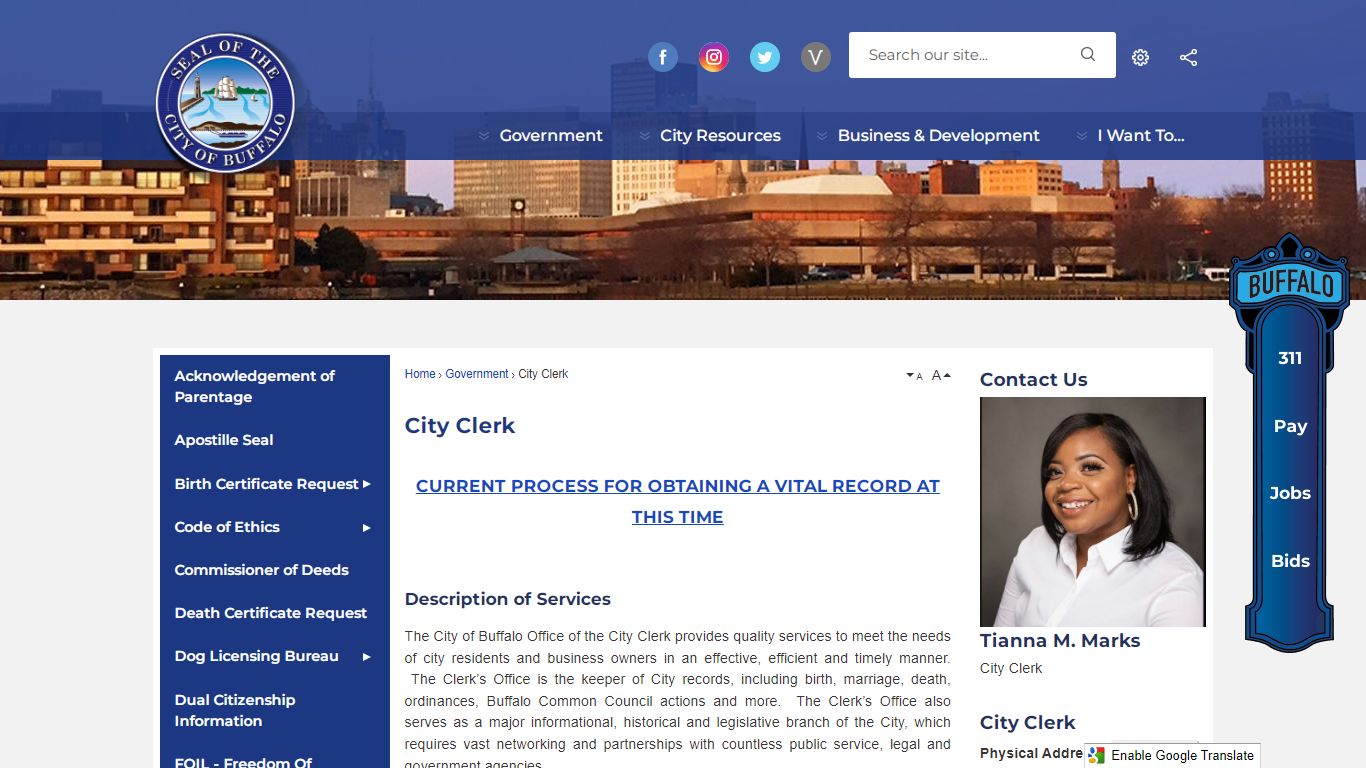 City Clerk - Buffalo, NY